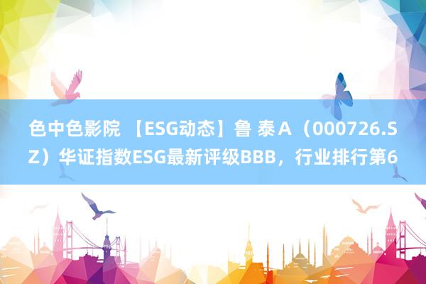 色中色影院 【ESG动态】鲁 泰Ａ（000726.SZ）华证指数ESG最新评级BBB，行业排行第6