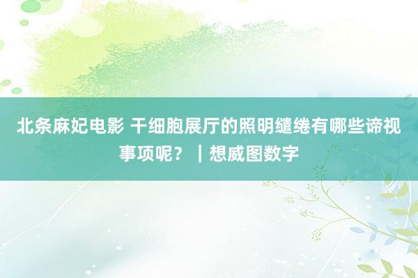 北条麻妃电影 干细胞展厅的照明缱绻有哪些谛视事项呢？｜想威图数字