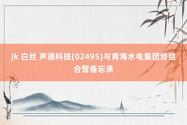 jk 白丝 声通科技(02495)与青海水电集团缔结合营备忘录