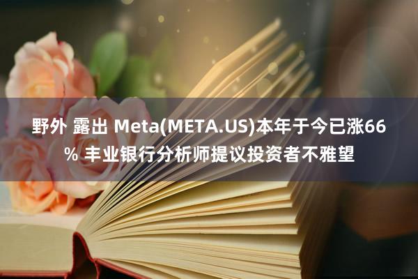 野外 露出 Meta(META.US)本年于今已涨66% 丰业银行分析师提议投资者不雅望