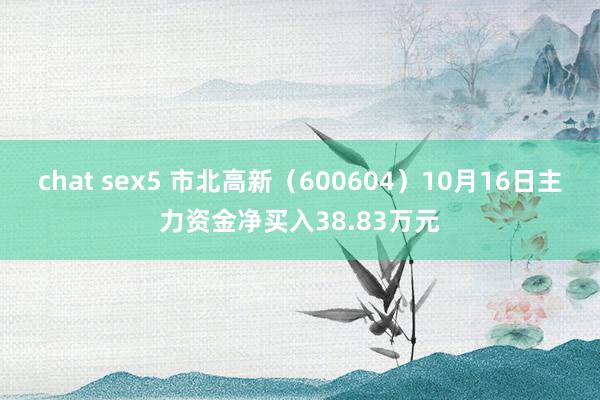 chat sex5 市北高新（600604）10月16日主力资金净买入38.83万元