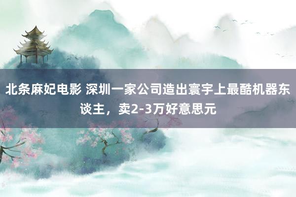 北条麻妃电影 深圳一家公司造出寰宇上最酷机器东谈主，卖2-3万好意思元