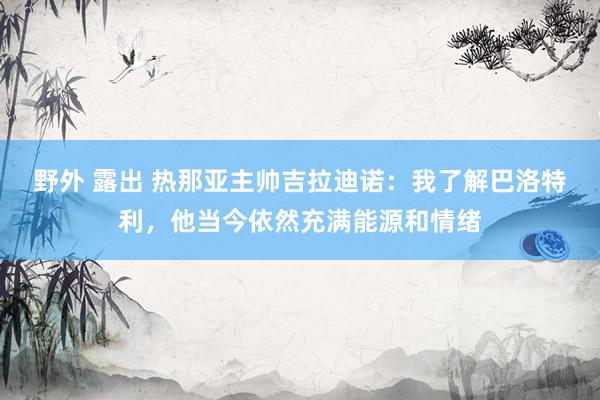 野外 露出 热那亚主帅吉拉迪诺：我了解巴洛特利，他当今依然充满能源和情绪