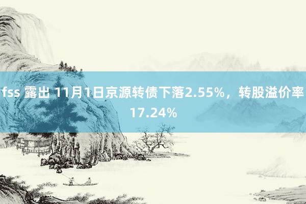 fss 露出 11月1日京源转债下落2.55%，转股溢价率17.24%