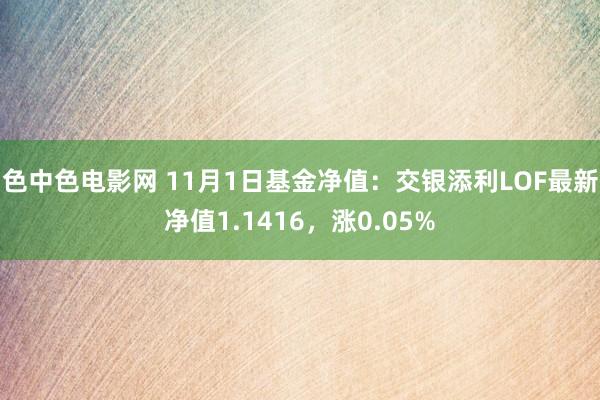 色中色电影网 11月1日基金净值：交银添利LOF最新净值1.1416，涨0.05%