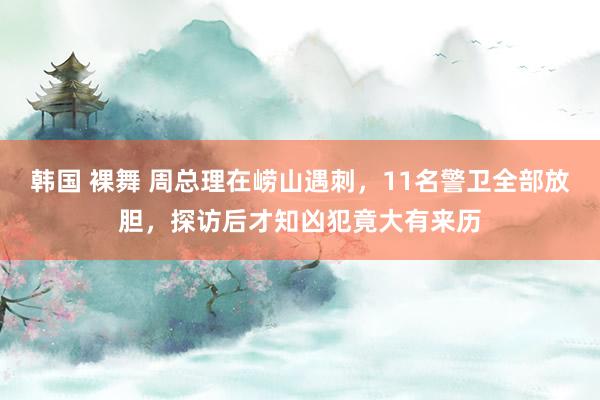 韩国 裸舞 周总理在崂山遇刺，11名警卫全部放胆，探访后才知凶犯竟大有来历