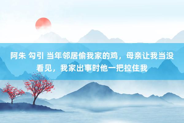 阿朱 勾引 当年邻居偷我家的鸡，母亲让我当没看见，我家出事时他一把拉住我