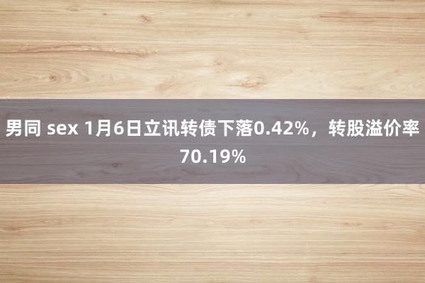 男同 sex 1月6日立讯转债下落0.42%，转股溢价率70.19%