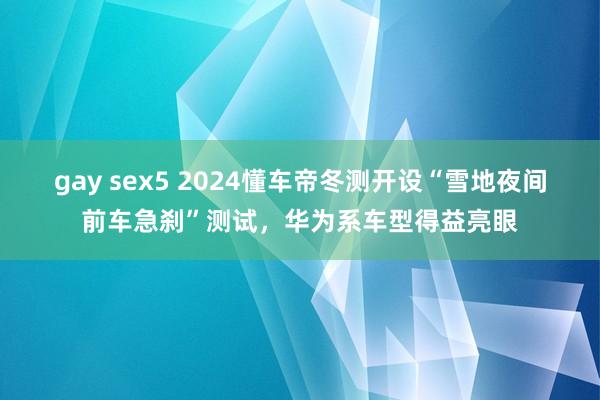 gay sex5 2024懂车帝冬测开设“雪地夜间前车急刹”测试，华为系车型得益亮眼