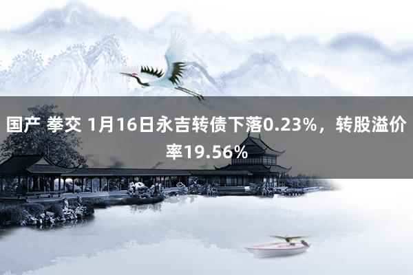 国产 拳交 1月16日永吉转债下落0.23%，转股溢价率19.56%